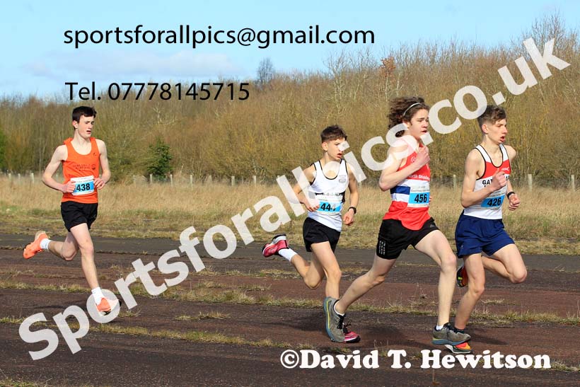 Boys and Girls Under-15s 2023 Elswick Harriers Road Relays, Albamarle Barrack Airfield, Ouston, Northumberland. Photo: David T. Hewitson/Sports for All Pics